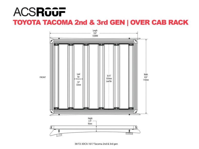 front runner roof racks acs roof over cab platform rack by leitner 40468250525909