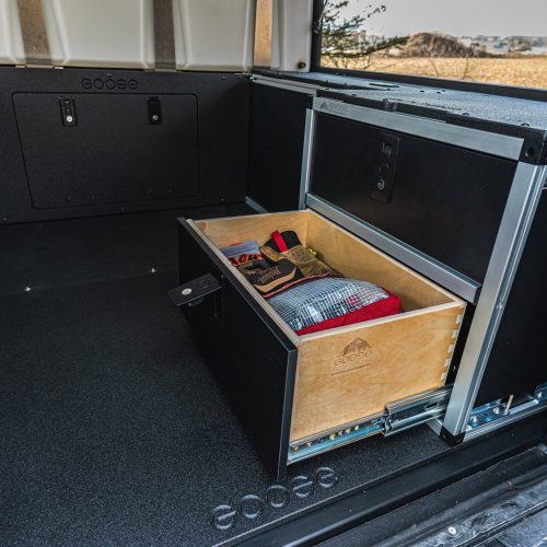 goose gear camper alu cab canopy camper v2 jeep gladiator 2019 present jt rear double drawer module 5 bed 37437639098581