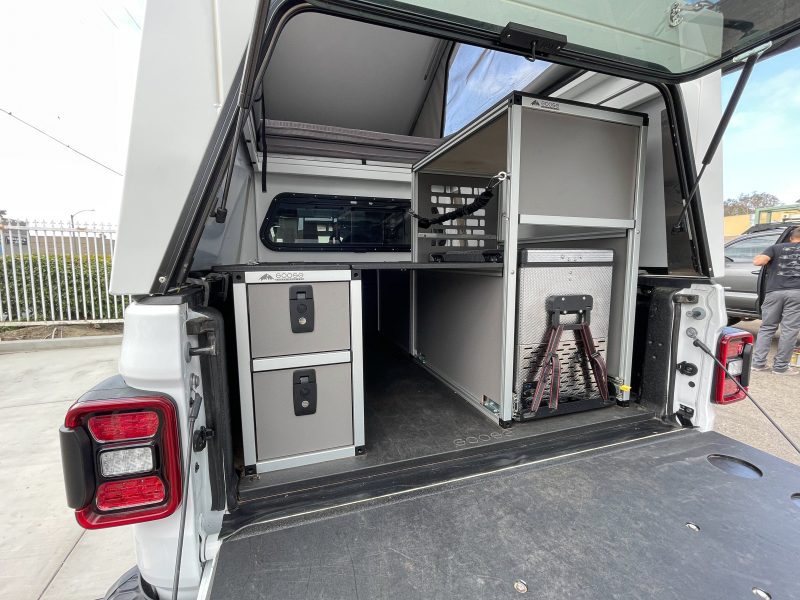 goose gear camper goose gear camper system midsize truck 5ft and 6 ft bed driver side rear double drawer module 37437611933909