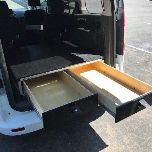 goose gear drawers ford transit connect 2014 present 2nd gen side x side drawer module 43 3 8 wide x 8 high x 40 depth 37437612687573