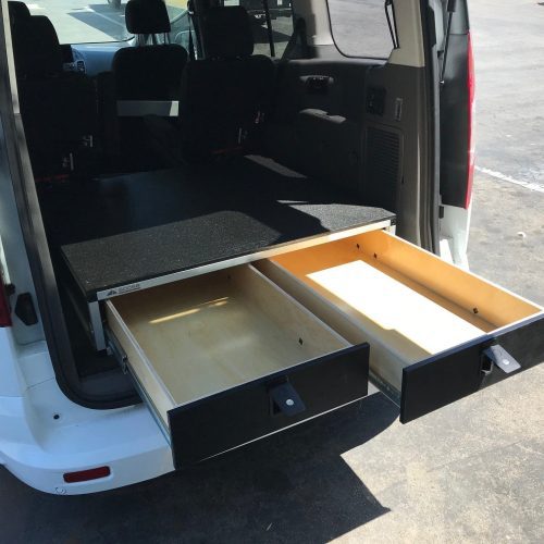 goose gear drawers ford transit connect 2014 present 2nd gen side x side drawer module 43 3 8 wide x 8 high x 40 depth 37437612720341