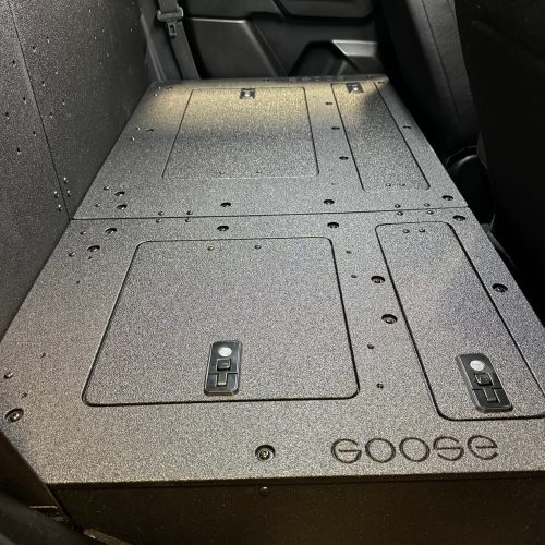 goose gear seat delete plate system 100 with backwall include shipping chevy colorado gmc canyon 2023 present 3rd gen explore series second row seat delete 100 42888294138069