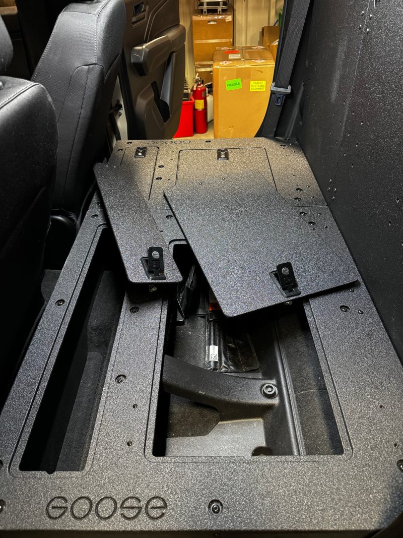 goose gear seat delete plate system 100 with backwall include shipping chevy colorado gmc canyon 2023 present 3rd gen explore series second row seat delete 100 42888294465749