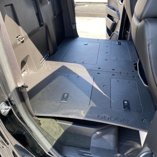 goose gear seat delete plate system chevy colorado 2015 2022 2nd gen crew cab second row seat delete plate system 42888182268117