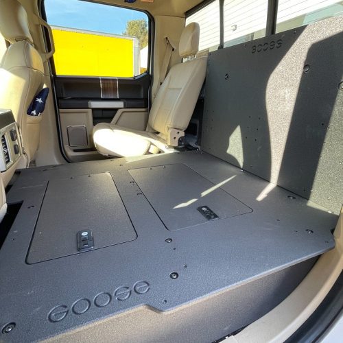 goose gear seat delete plate system ford f150 2015 present 13th 14th gen supercrew second row seat delete plate system 42888247115989