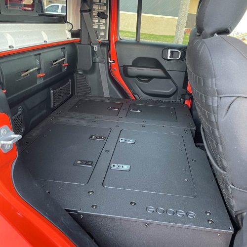 goose gear seat delete plate system jeep gladiator 2019 present jt 4 door second row seat delete plate system high platform 42888198095061