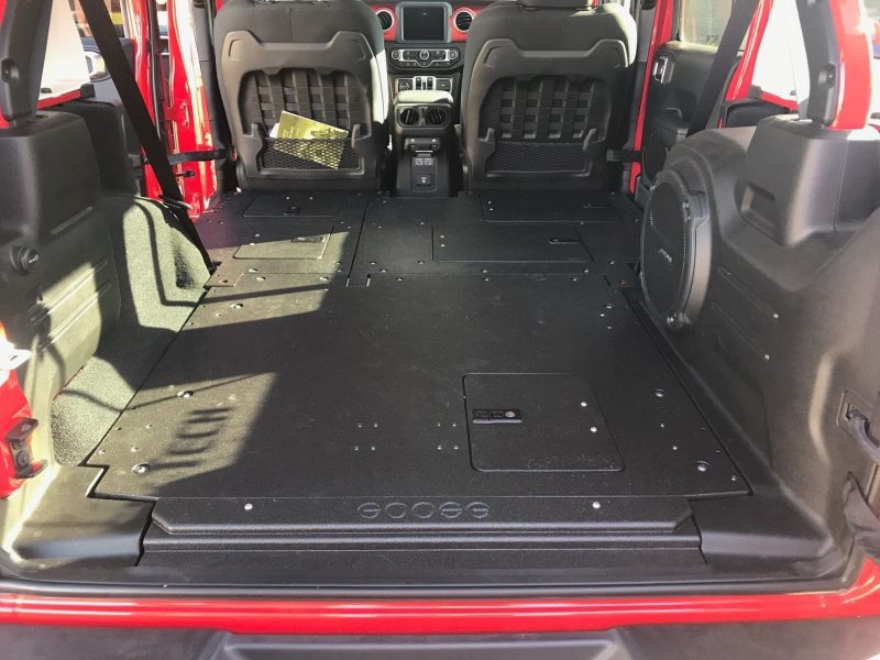 goose gear seat delete plate system jeep wrangler 2018 present jlu 4 door second row seat delete plate system 42888221098197