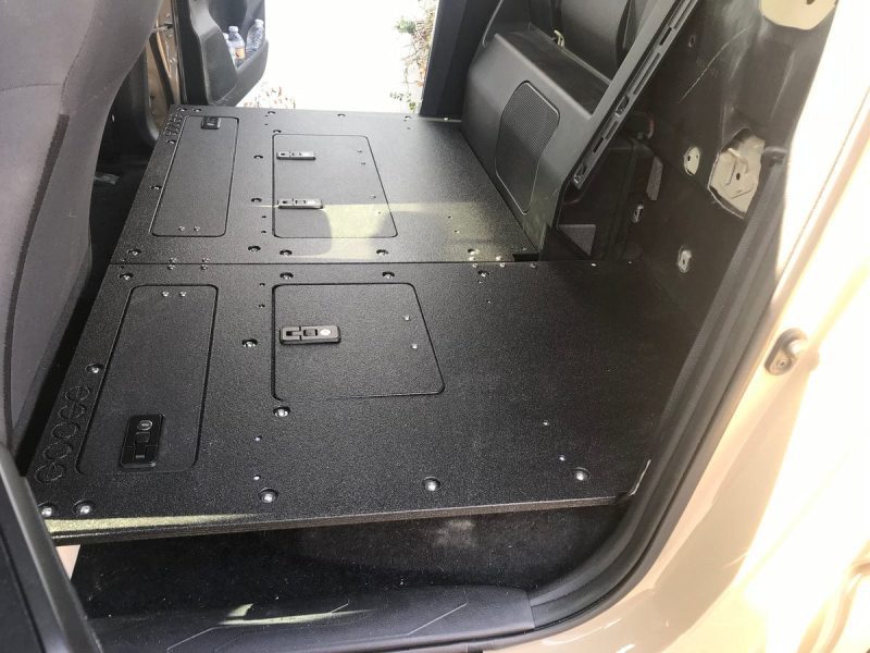 goose gear seat delete plate system toyota tacoma 2005 present 2nd and 3rd gen double cab second row seat delete plate system keeping factory back wall 39868054274261