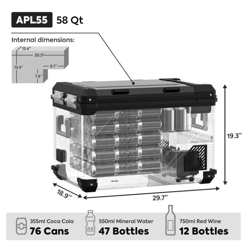 iceco wholesale fridges apl55 dual zone 12 volt fridge refrigerator iceco 55 lt 43129305891029