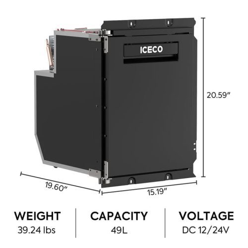 iceco wholesale fridges black icr49 truck fridge 12v car fridge dc power iceco 49 lt 43129301467349