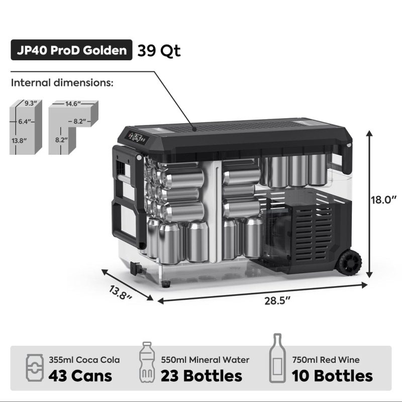 iceco wholesale fridges jp40 pro dual zone wheeled portable freezer silver iceco 40 lt 43129317294293