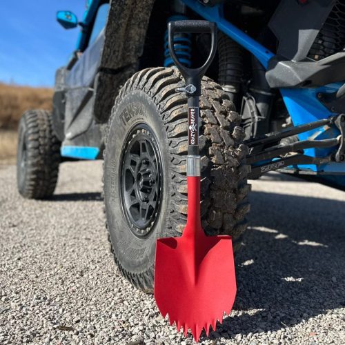 krazy beaver tools recovery gear camping gear shovel camping 147 99 atv utv krazy beaver shorty shovel textured red head black handle 40828876325077