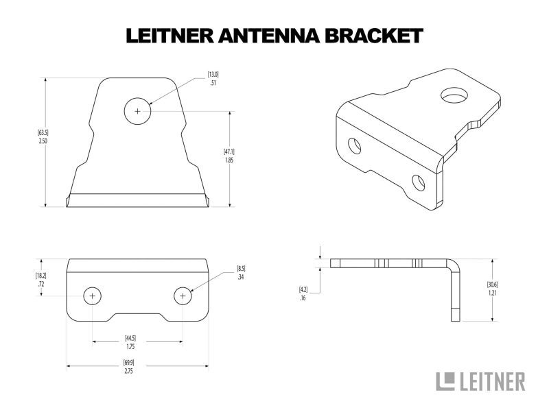 leitner designs accessories antenna bracket 41903345336533