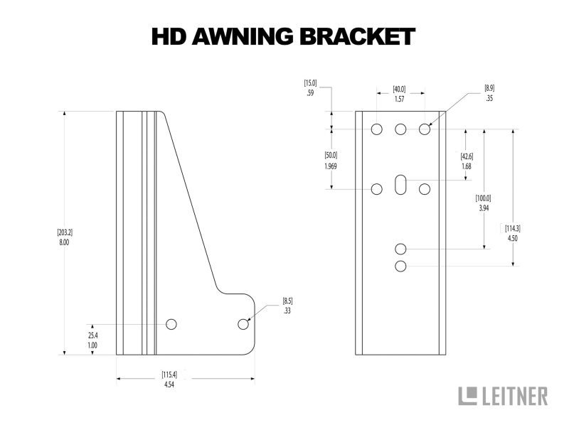 leitner designs ineos grenadier hd awning bracket grenadier load bar kit specific 41903288746197