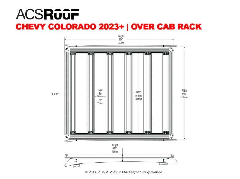 leitner designs platform rack acs roof for chevy colorado 2023 acs roof over cab platform rack for chevy 41903278129365