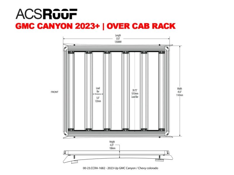 leitner designs platform rack acs roof for gmc canyon 2023 acs roof over cab platform rack for gmc 41903275442389