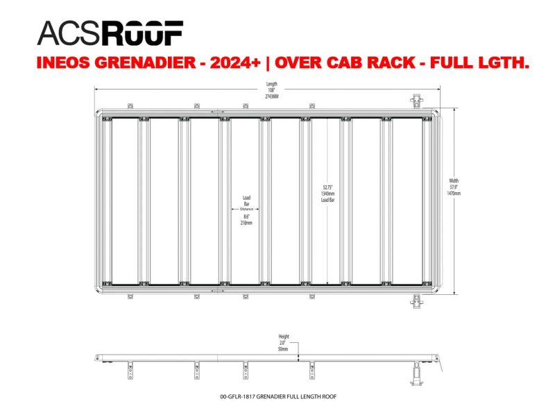 leitner designs platform rack ineos grenadier acs roof full length platform rack 2024 42660520231125