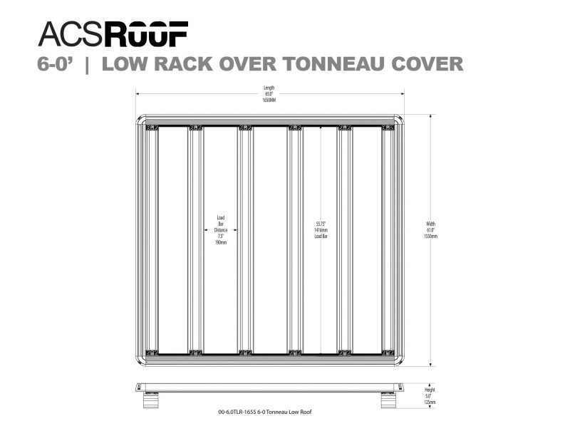 leitner designs platform rack low platform rack for tonneau cover 6 0 bed 00 6 0tlr 1655 acs roof over truck bed low platform rack for tonneau covers 41903319318741