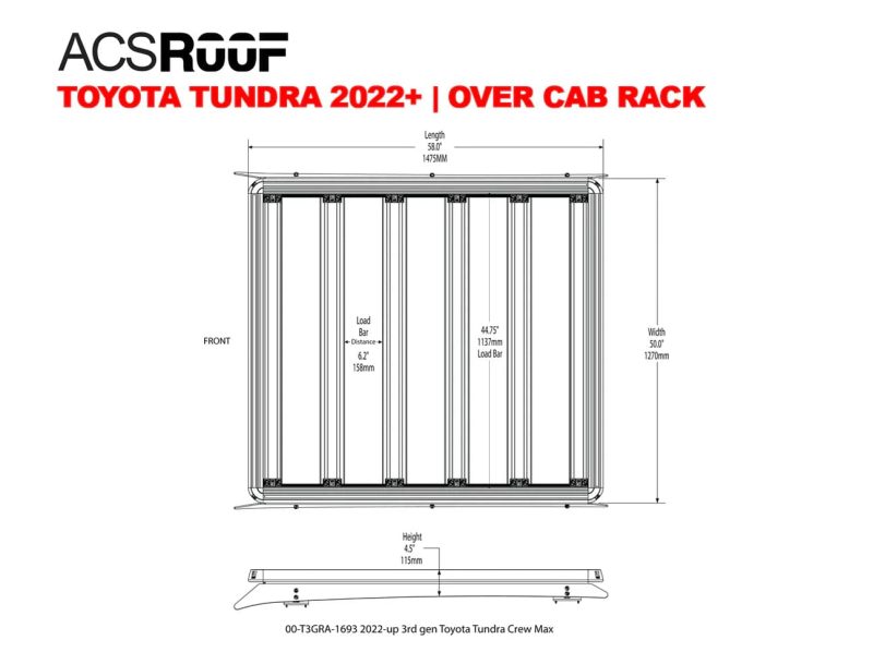 leitner designs platform rack toyota tundra 2022 over cab rack 00 t3gra 1693 acs roof over cab platform rack for toyota 41903285436629