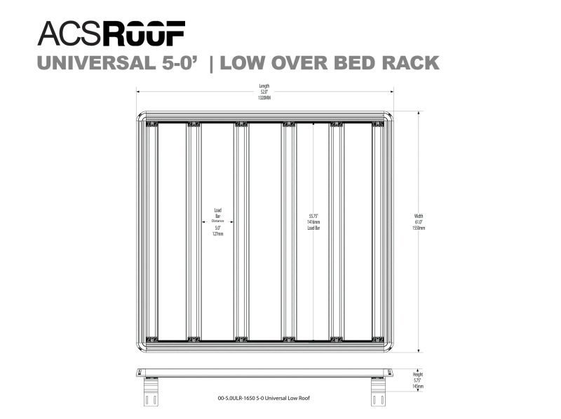 leitner designs platform rack universal low over truck bed platform rack 5 0 bed 00 5 0ulr 1650 acs roof universal over truck bed low platform rack 41903321317589