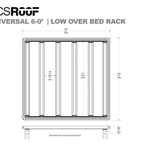 leitner designs platform rack universal low over truck bed platform rack 6 0 bed 00 6 0ulr 1651 acs roof universal over truck bed low platform rack 41903321415893