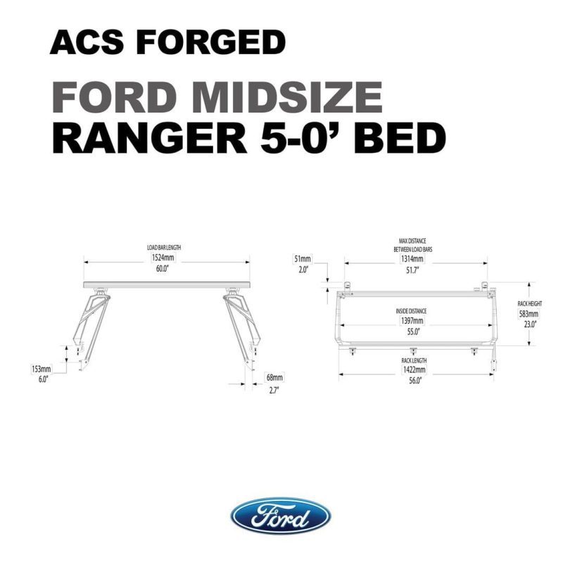 leitner truck bed racks active cargo system forged ford 32058714095779