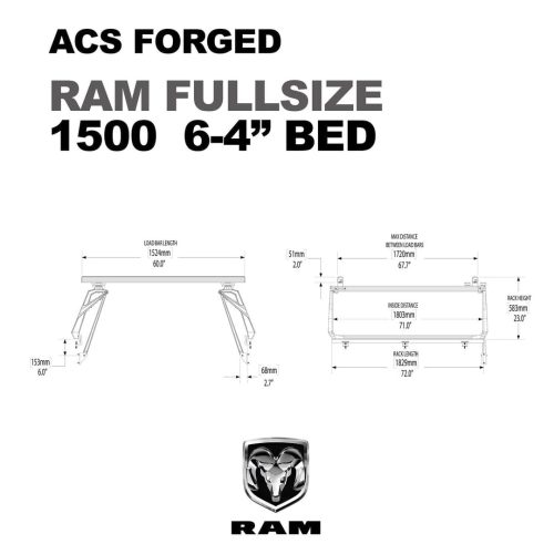 leitner truck bed racks active cargo system forged ram 36888293998805