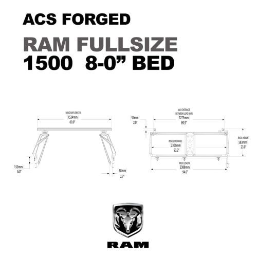 leitner truck bed racks active cargo system forged ram 36888295899349