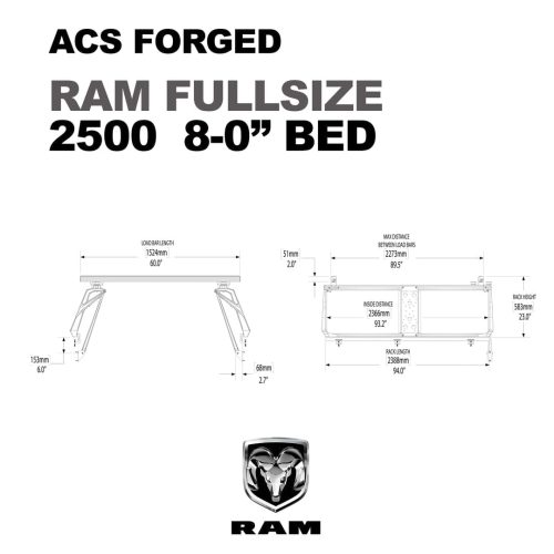 leitner truck bed racks active cargo system forged ram 36888296095957