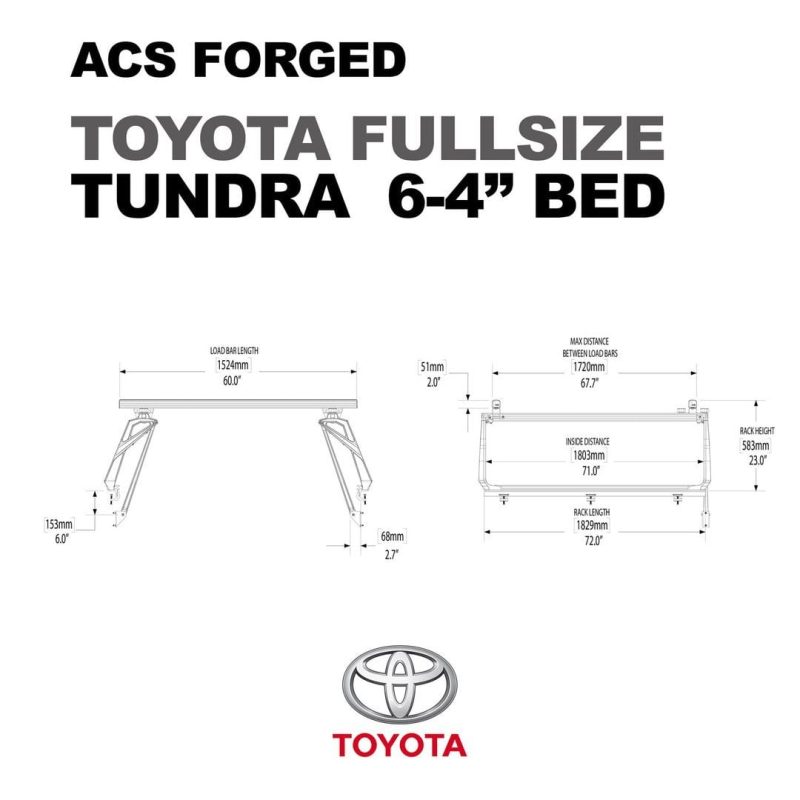 leitner truck bed racks active cargo system forged toyota 2016 18814246191267