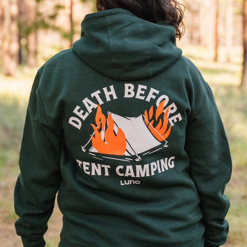 luno product death before tent camping hoodie 41250416459989