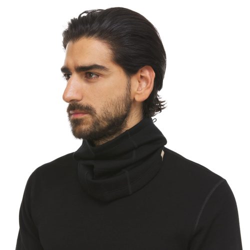 minus33 merino wool clothing headwear black expedition brushed neck gaiter kodiak fleece 41187433971925