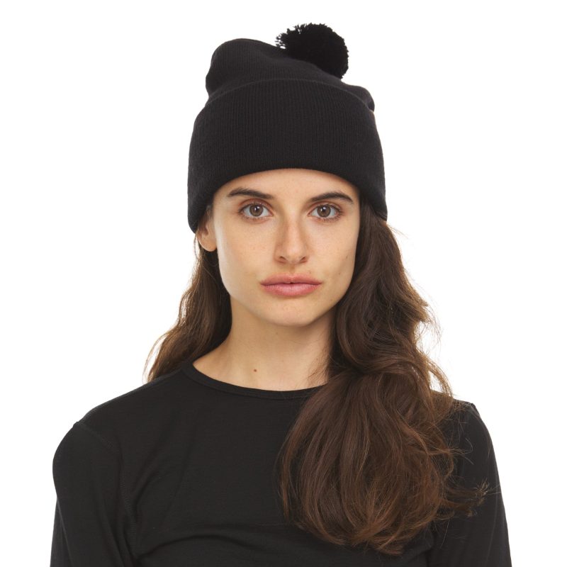 minus33 merino wool clothing headwear midweight everyday knit cuff pom beanie 100 merino wool 41187466248405