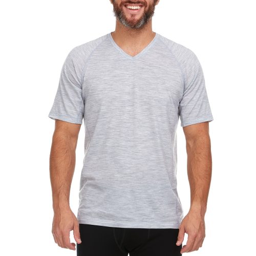 minus33 merino wool clothing tops ash gray s micro weight men s wool v neck t shirt woolverino 41187461497045