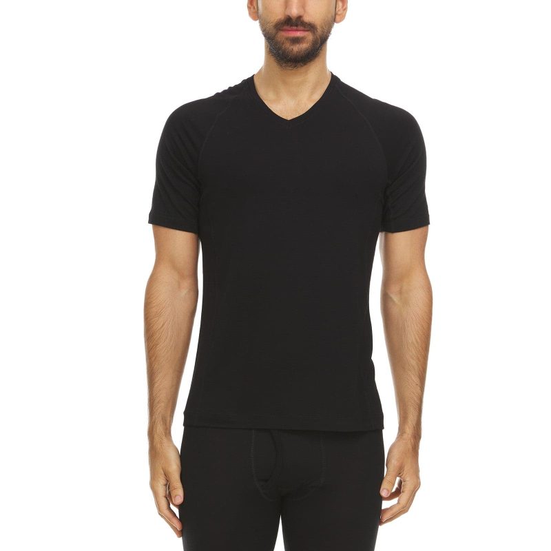 minus33 merino wool clothing tops black m micro weight men s wool v neck t shirt woolverino 41187461431509