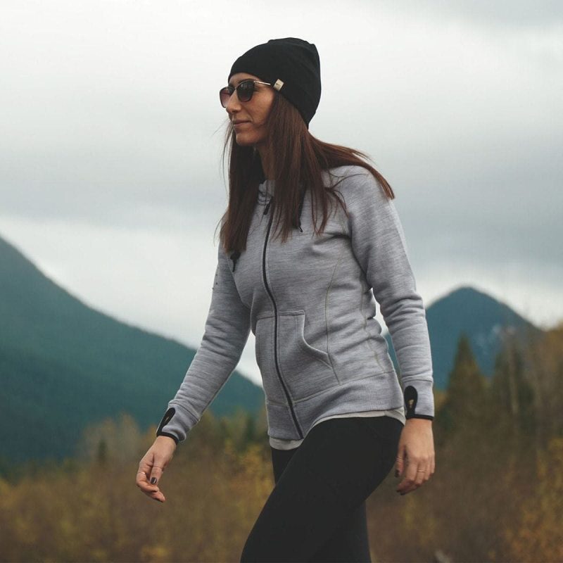 minus33 merino wool clothing tops expedition women s brushed wool hoodie kodiak fleece 41187432825045