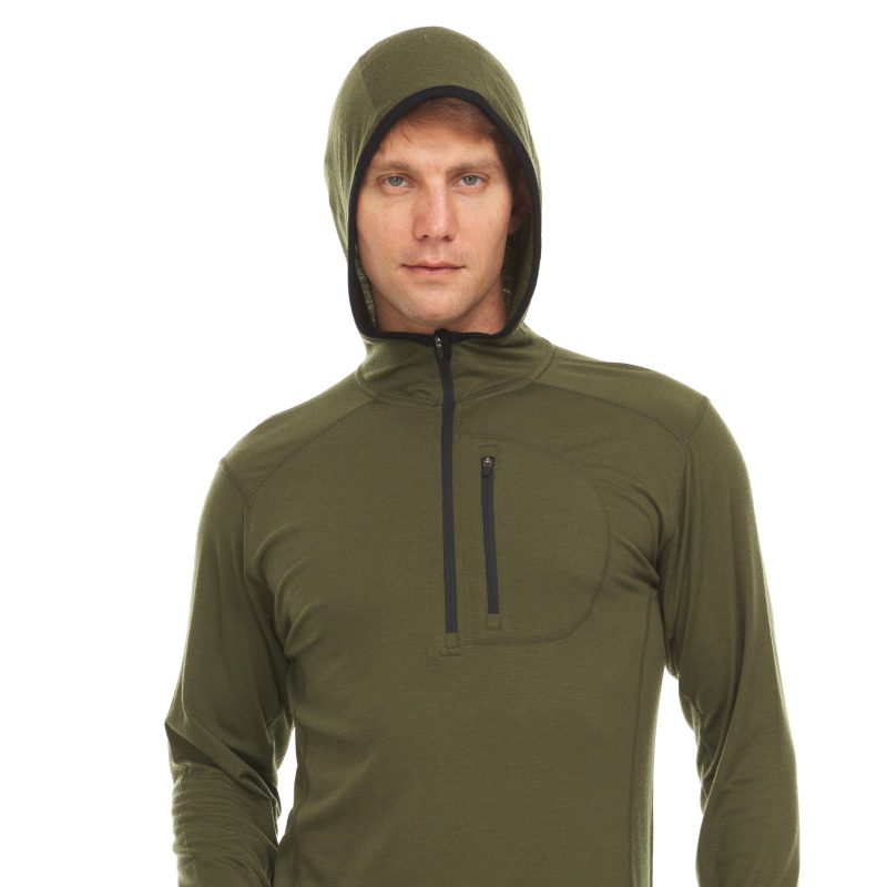 minus33 merino wool clothing tops micro weight men s wool 1 4 zip sun hoodie woolverino 41187469000917