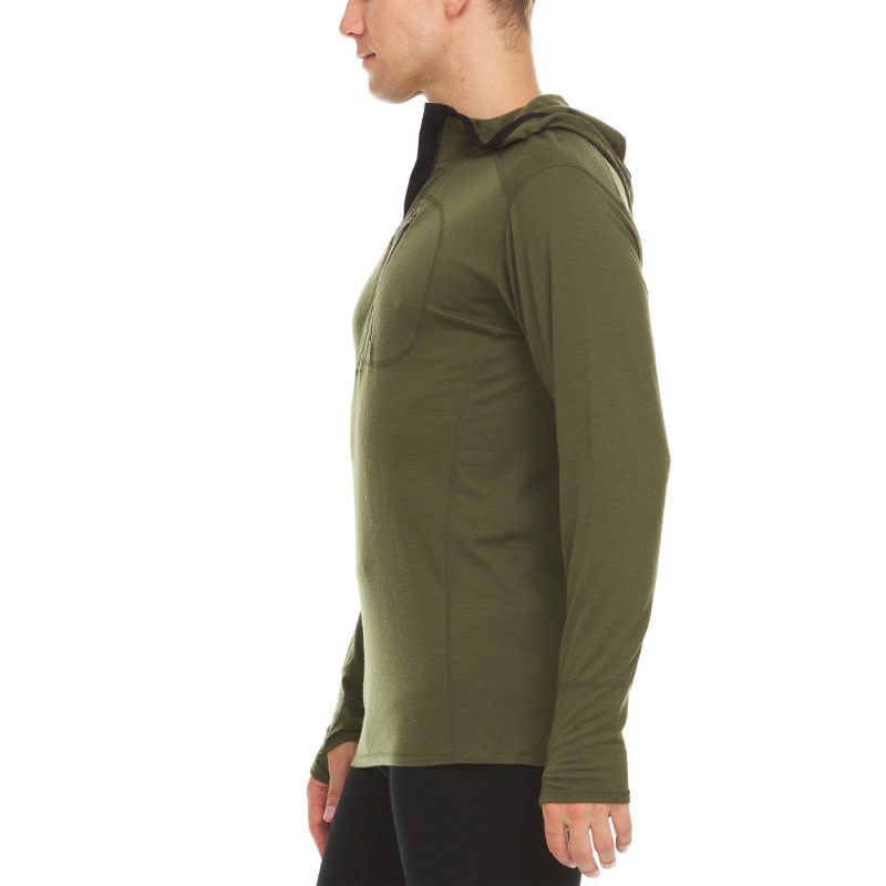 minus33 merino wool clothing tops micro weight men s wool 1 4 zip sun hoodie woolverino 41187476603093