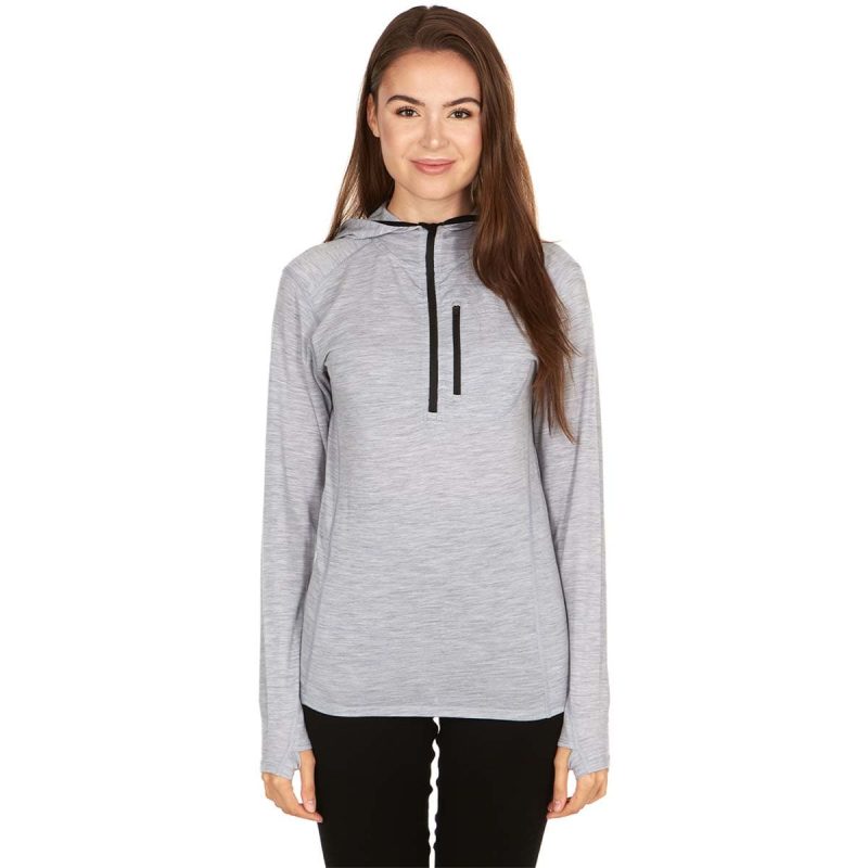 minus33 merino wool clothing tops micro weight women s wool 1 4 zip sun hoodie woolverino 41187462774997