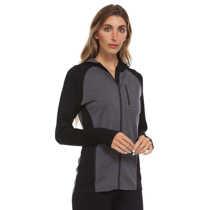 minus33 merino wool clothing tops midweight trailbreaker women s full zip hoodie woolverino 41187486597333