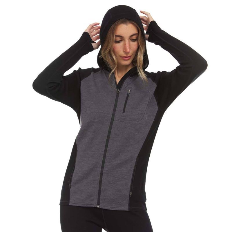 minus33 merino wool clothing tops midweight trailbreaker women s full zip hoodie woolverino 41187487350997