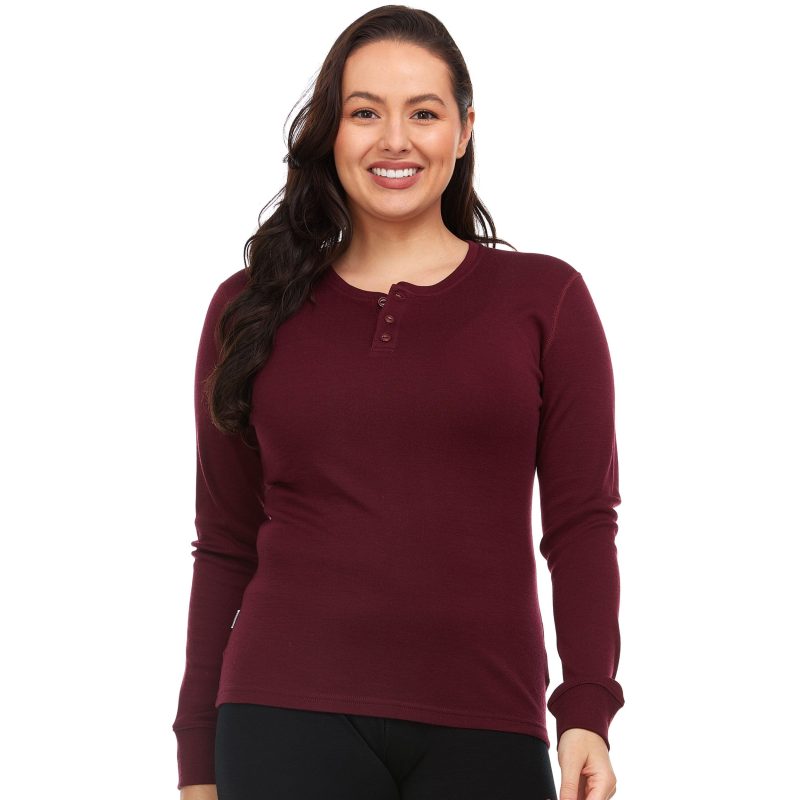 minus33 merino wool clothing tops midweight women s long sleeve henley 100 merino wool 41187486728405