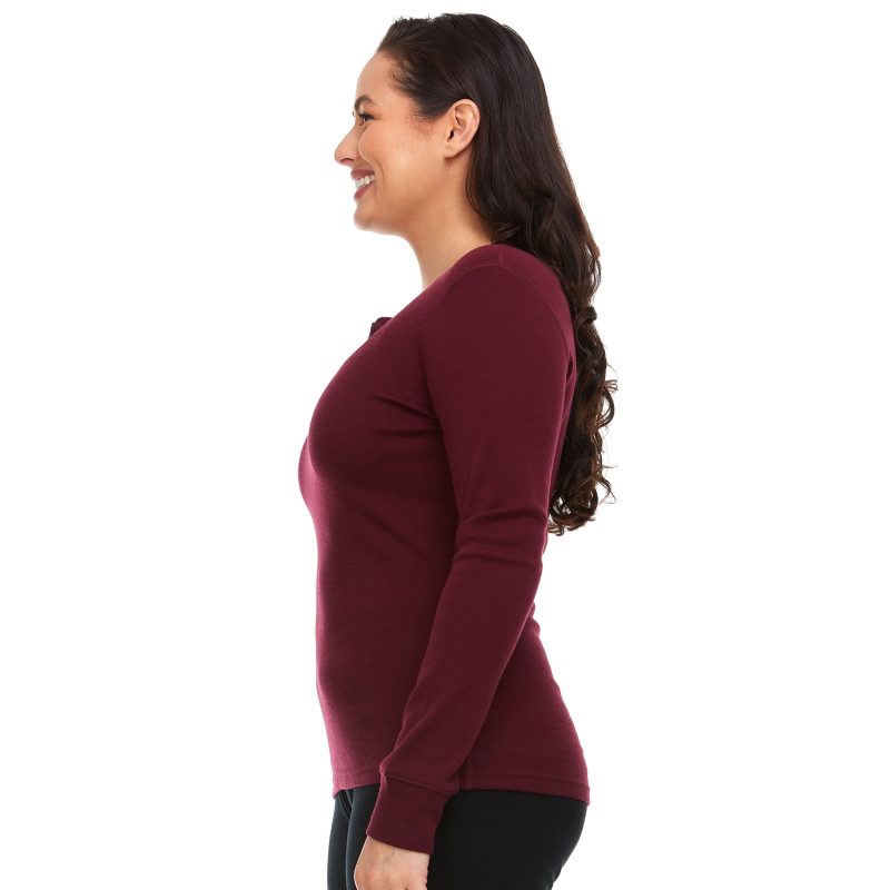 minus33 merino wool clothing tops midweight women s long sleeve henley 100 merino wool 41187488268501