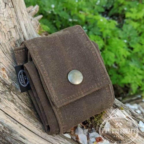 pnwbushcraft boxes bags brown rugged waxed canvas foraging bag hip pouch by pnwbushcraft 41355130962133