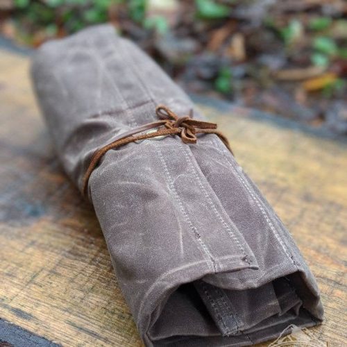 pnwbushcraft boxes bags kestrel waxed canvas tool roll up by pnwbushcraft 41355125162197