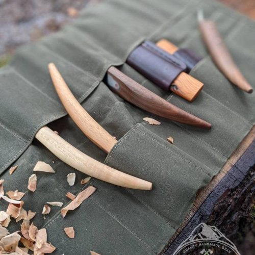 pnwbushcraft boxes bags kestrel waxed canvas tool roll up by pnwbushcraft 41355125981397