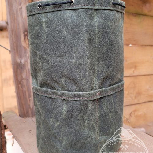 pnwbushcraft boxes bags large green the cedar bucket bag with outside pockets available in 5 sizes perfect for organizing your kit 41355129651413