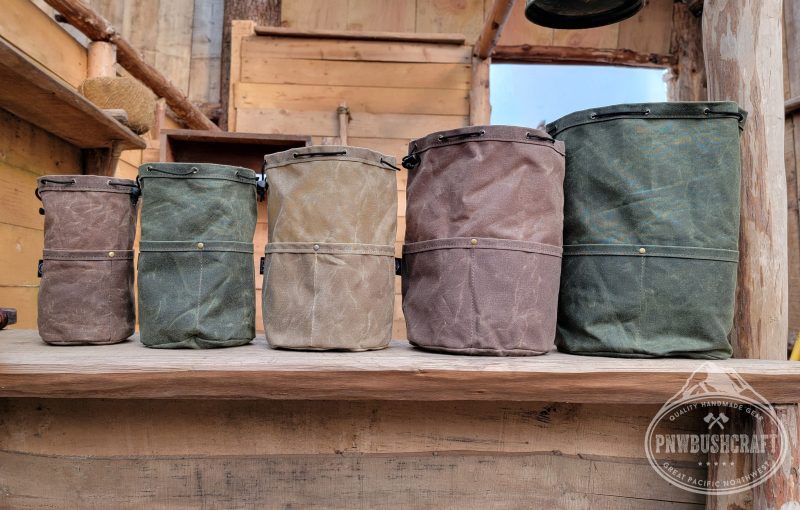 pnwbushcraft boxes bags the cedar bucket bag with outside pockets available in 5 sizes perfect for organizing your kit 41355127390421