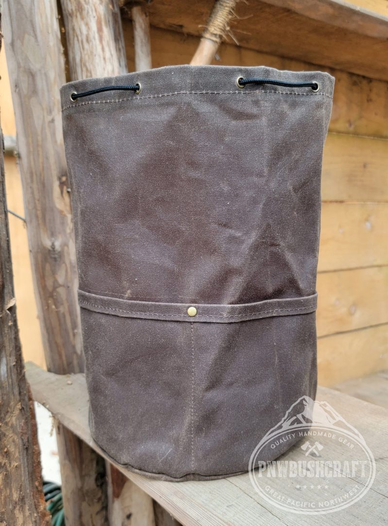 pnwbushcraft boxes bags the cedar bucket bag with outside pockets available in 5 sizes perfect for organizing your kit 41355129782485