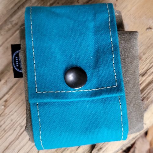 pnwbushcraft boxes bags turquoise and tan rugged waxed canvas foraging bag hip pouch by pnwbushcraft 41355131584725